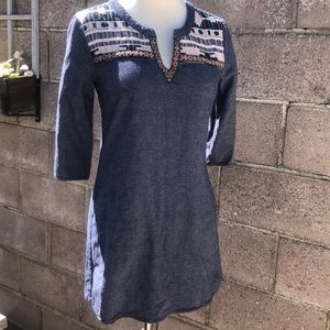 Flying Tomato Chambray 3/4 Sleeve Dress Size XS